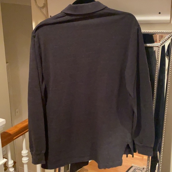 NWOT POLO RALPH LAUREN 💯 COTTON GRAY LONG SLEEVE POLO MENS SHIRT - Picture 6 of 8